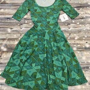 Lularoe Nicole Dress Women’s XXS 2XS Christmas